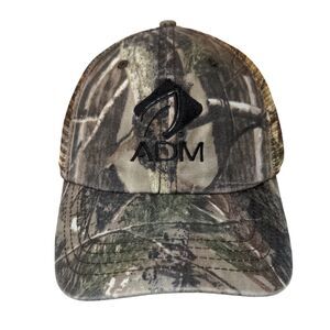 ADM Strapback Trucker Hat Camouflage OSFA Embroidered Mesh Back 6 Panel